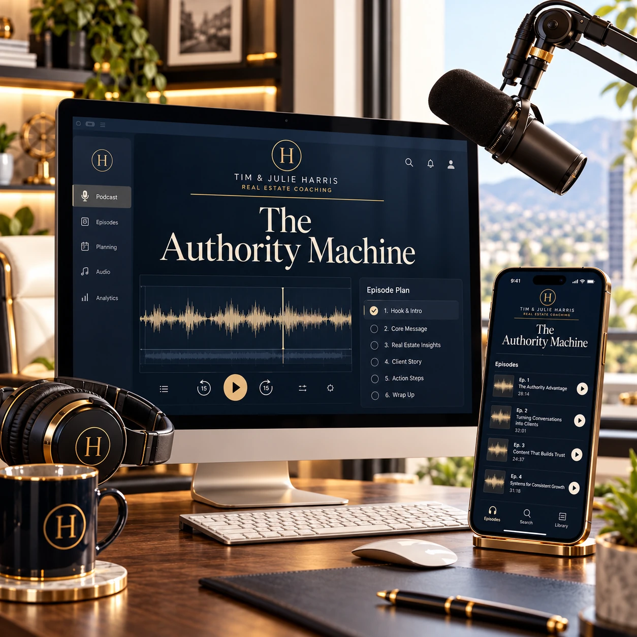 The Authority Machine — digital product on device screens